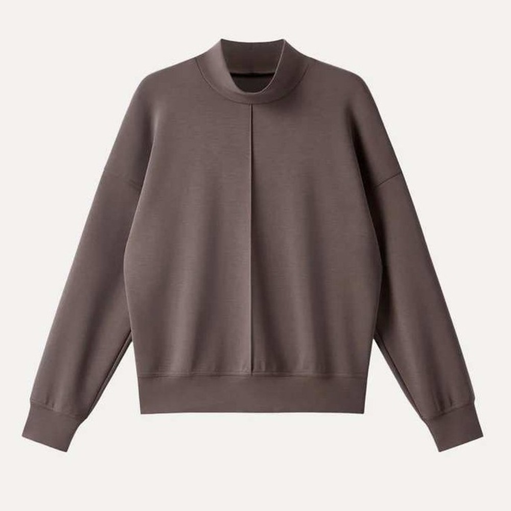 OGL Modal Spacer Mockneck Long Sleeve Pullover Shirt Women's XL Deepest Mauve